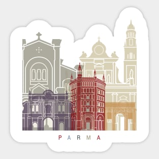 Parma skyline poster Sticker